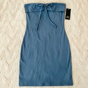 Strapless Bodycon Dress With Bow Detail